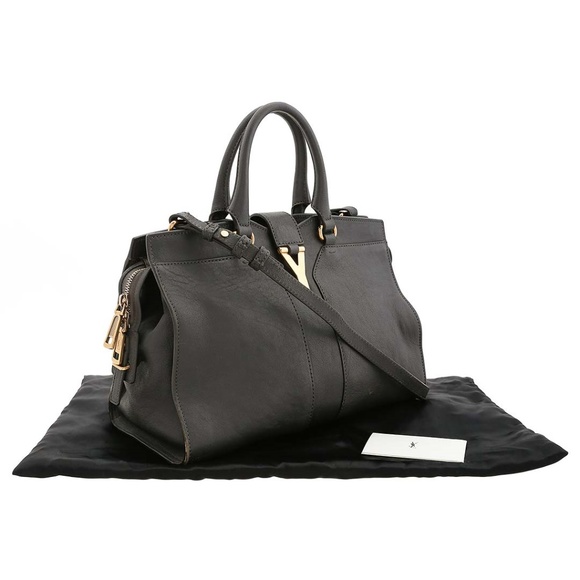 Yves Saint Laurent Grey Cabas Chyc Y Bag - Picture 2 of 7